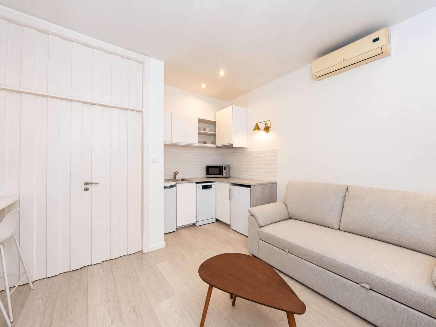 Sala e cozinha em open space