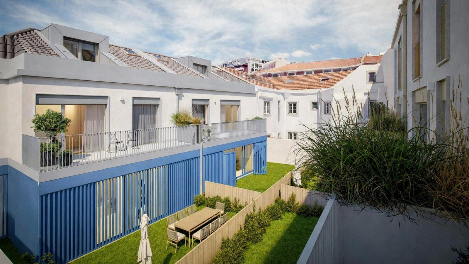 Jardim privativo com deck